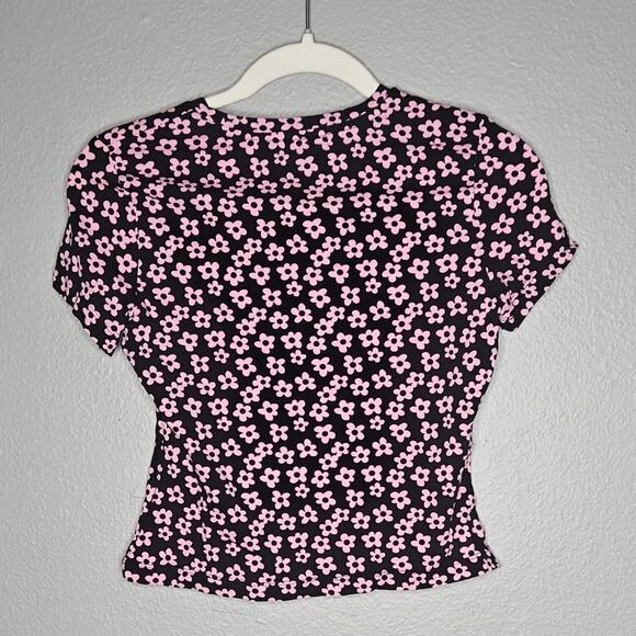 Asos Retro Floral Short Sleeve top - Picture 3 of 4